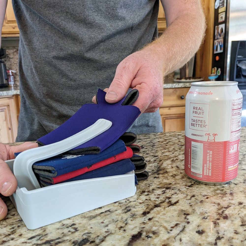 Can sleeve organizer product in use