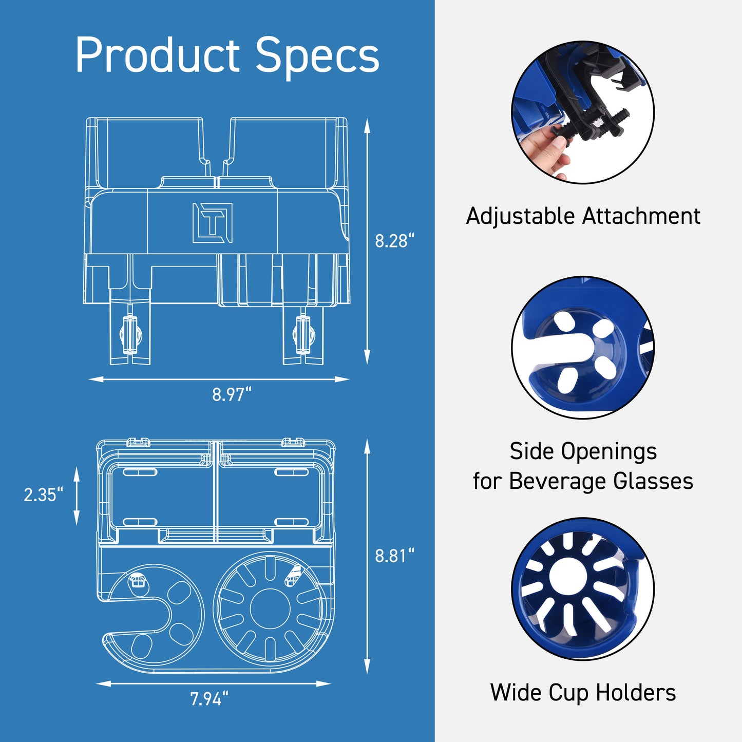 Pool Caddy for Round Rail Above Ground Pool