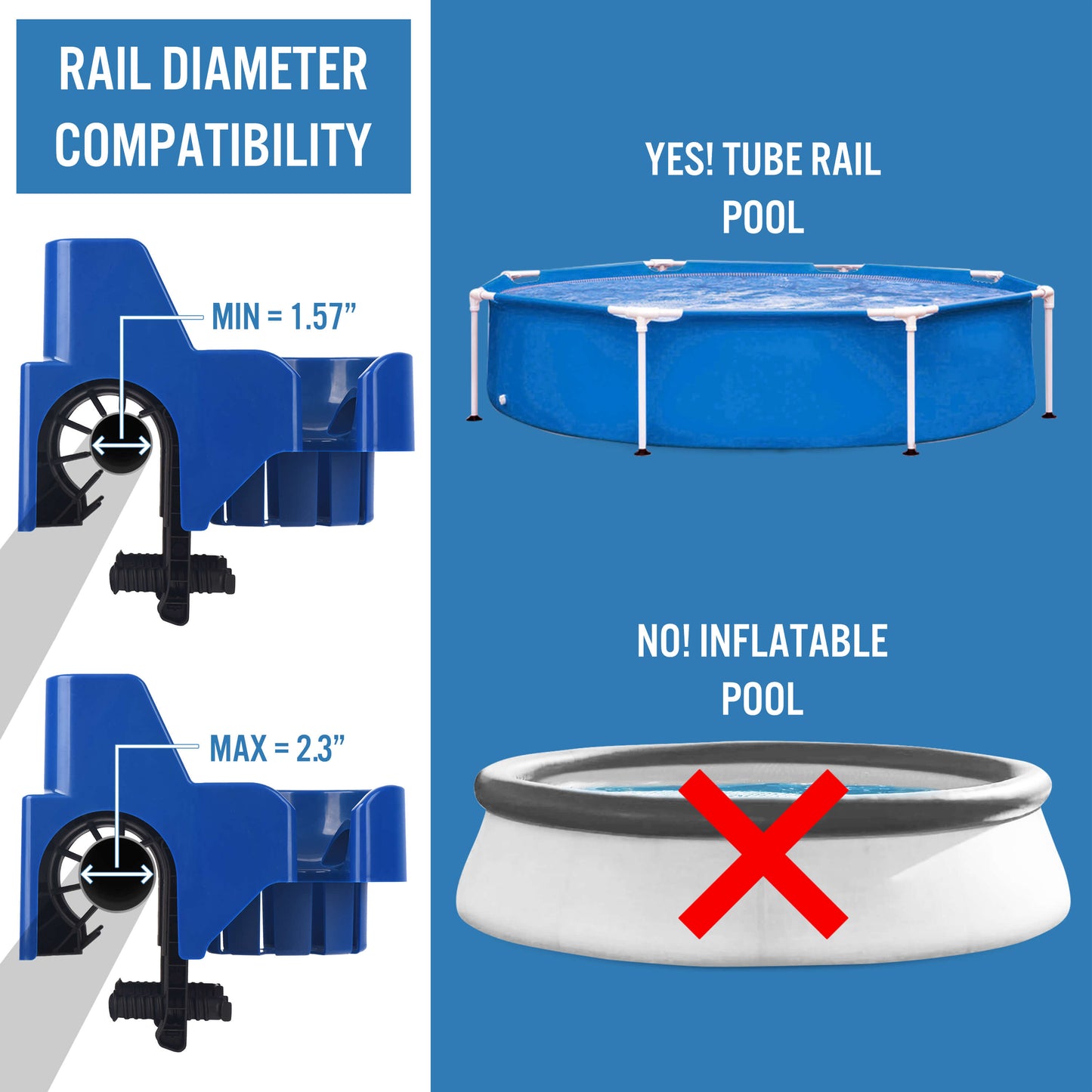 Pool Caddy for Round Rail Above Ground Pool